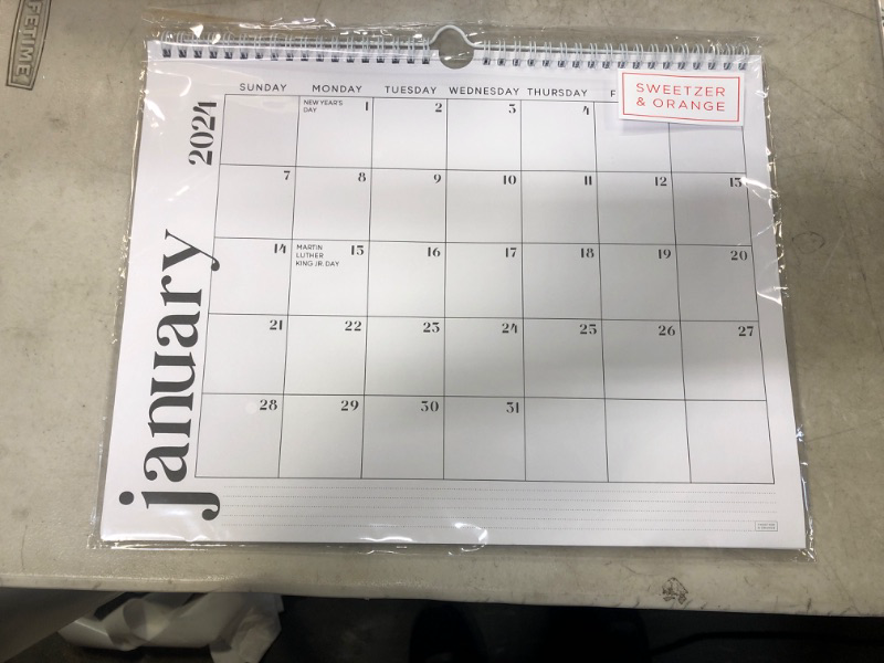 Photo 2 of S&O Modern Minimal Wall Calendar from January 2024-June 2025 - Tear-Off Monthly Calendar - 18 Month Academic Wall Calendar - Hanging Calendar to Track Anniversaries & Appointments - 13.5"x10.5”in