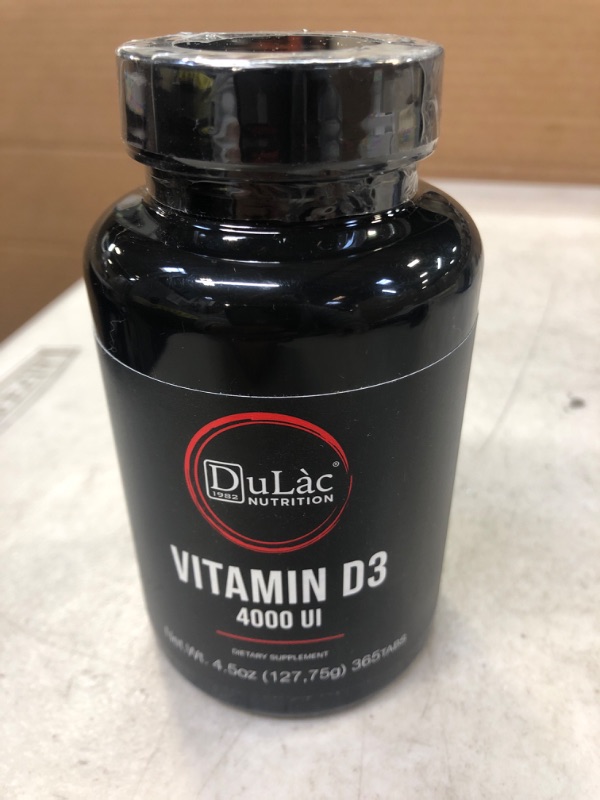 Photo 2 of Dulàc - Vitamin D3 4000 IU - Pure Vitamin D Supplement Made in Italy, 365 Tablets - Promotes Calcium and Phosphorus Absorption for Bones, Teeth, Muscles and Immune System