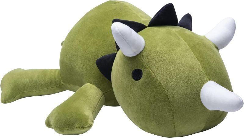 Photo 1 of Youmuku Weighted Dinosaur Stuffed Animals Super Soft Cute Dino Plushie and Throw Pillows,Plush Toys Cartoon Hugging Birthday Gifts for Kids&Adults,Green,16",1.6lbs