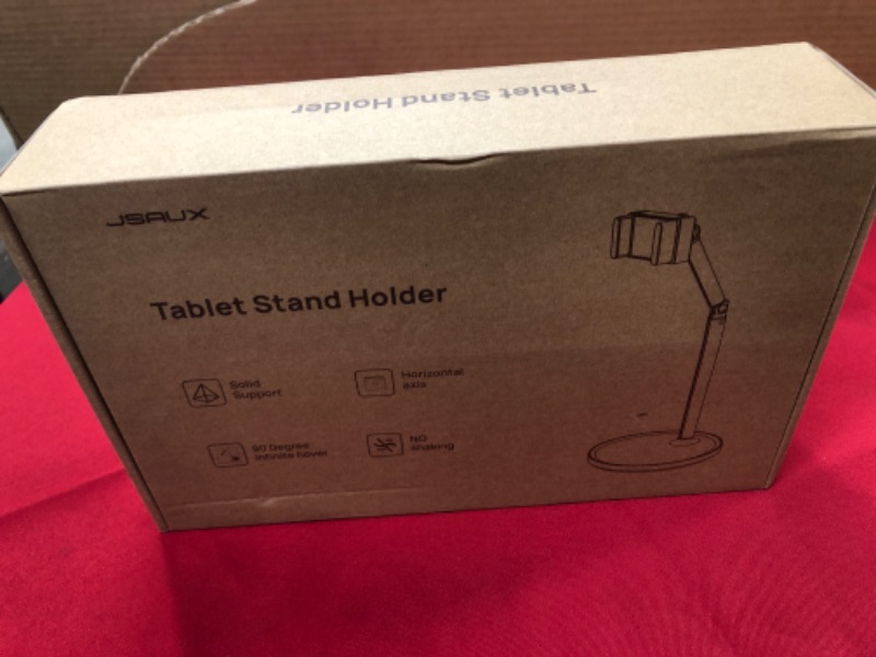 Photo 1 of JSAUX Tablet Holder Phone Stand for Desk, Adjustable Tablet Mount, Universal 360 Phone Clamp Clip Compatible with iPad Pro 9.7 10.5 11 Air Mini, Kindle, E-Reader, iPhone 15 14 13 12 etc. [Black]