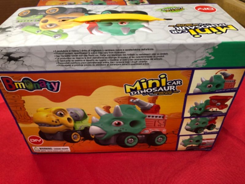 Photo 1 of BMONATY Take Apart Dinosaur Remote Control Cars with Electric Drill for Kids 3-8 Years, 3-in-1Take Apart Construction Truck with Voice,Gifts for Boys Girls Birthday(Yellow Tyrannosaur)