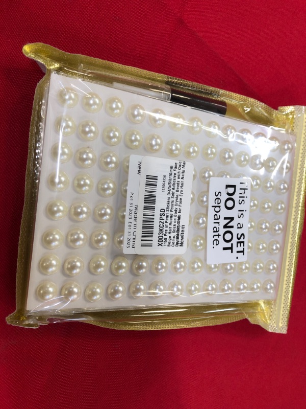 Photo 2 of 1158 Pcs of Pearl Stickers 3/4/5/6/8/10mm Beige Half Round Pearls Self Adhesive Face Gems, Stick on Body Crystal Beads with Quick Dry Makeup Glue For Face Eye Hair Nails Make up and DIY Craft 02-3-6mm Beige+8mm Beige+10mm Beige