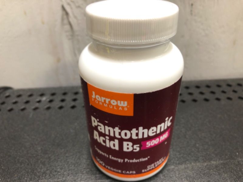 Photo 2 of Jarrow Formulas Pantothenic Acid B5 500 mg - 100 Veggie Caps - Essential B Vitamin - Energy Production & Metabolism Support - 100 Servings, 