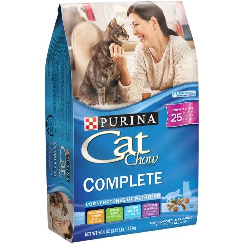 Photo 1 of  Purina Cat Chow High Protein Dry Cat Food Complete 3.15 Lb. Bag  EXPDATE 03/2025 
