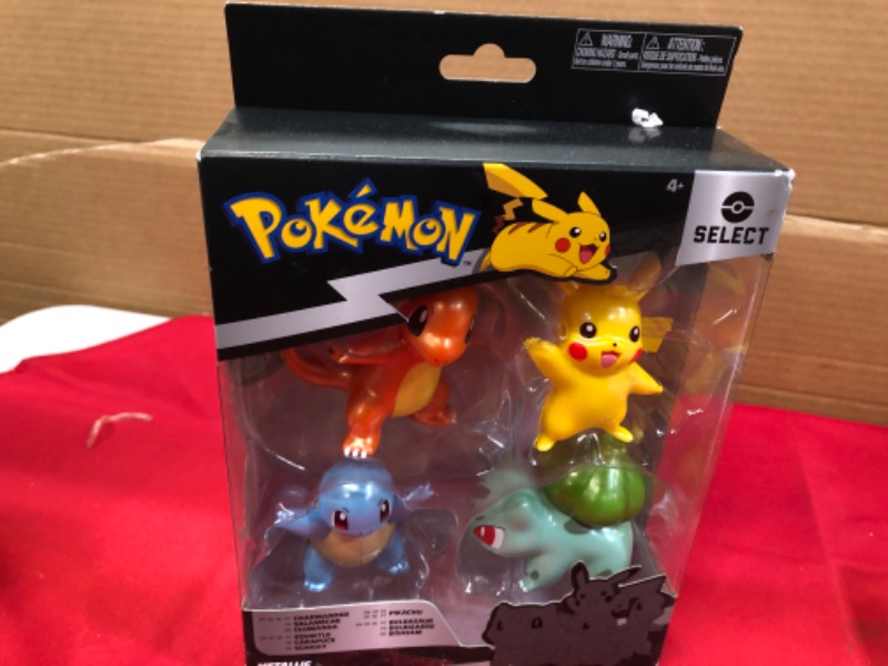 Photo 2 of Pokemon Select Metallic Battle Pack - Four 3-inch Battle Figures with Special Metallic Finish