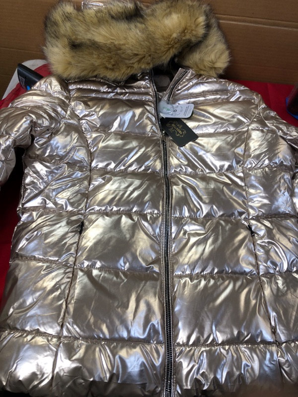Photo 1 of Bellivera Womens Lightweight Puffer Jacket, Winter Coats for Women Warm Quilted Bubble Padded Hood Coat with Faux Fur Collar