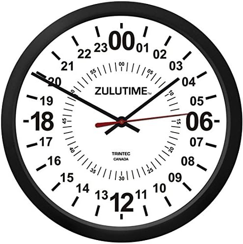 Photo 1 of 
Click image to open expanded view

Trintec 24 Hour Military TIME SWL Zulu TIME White 24HR White Wall Clock 10"