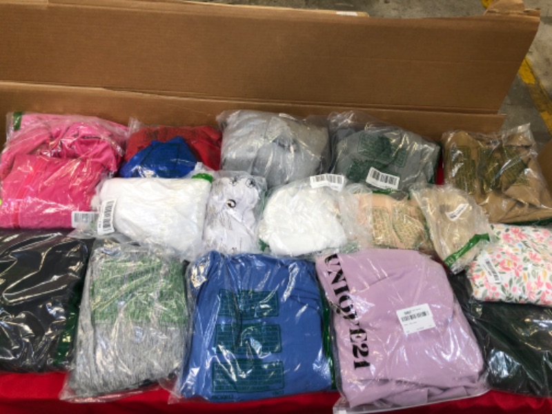 Photo 1 of BOX LOT OF MISC CLOTHING (SIZES VARIES)