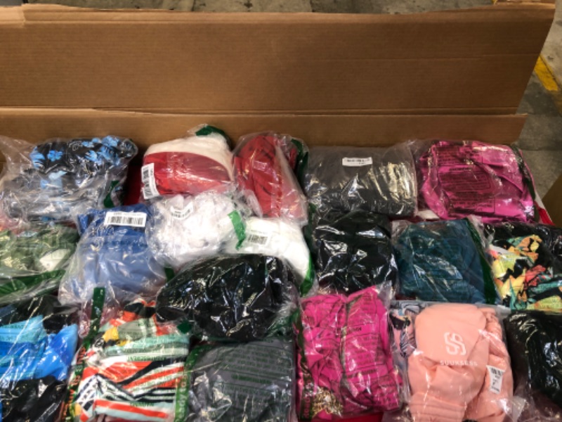 Photo 1 of BOX LOT OF MISC CLOTHES (SIZES VARIES)