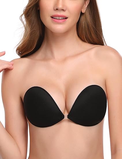 Photo 1 of ALKII Adhesive Bra Reusable Strapless Self Silicone Push-up Invisible Sticky Bras for Backless Dress