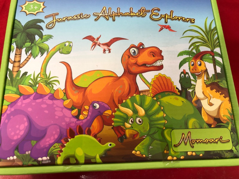Photo 1 of Dinosaur Alphabet Learning Toys with Uppercase and Lowercase - 13 Dinos - 26 Letters - Preschool Activities Montessori Fine Motor Skills for Toddlers Kids Boys Girls Gift