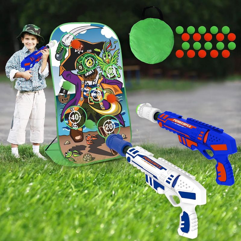 Photo 1 of 
Large Shooting Game with Big Shooting Target and Soft Bullet Toy Guns for Kids 8-10-12 Years Old, 50.4in Foldable Target, 2 Air Pop Shotguns, 20 Foam Balls,...