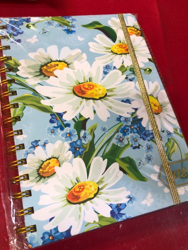Photo 2 of Ymumuda 2024 Planner, 12-Month Weekly Monthly Planner from JAN.2024 to DEC.2024, 8.4" X 6", Spiral Planner Notebook with Stickers, Elastic Closure, Inner Pocket, Sticky Index Tabs, Floral 15 8.4"×6" V2024-15