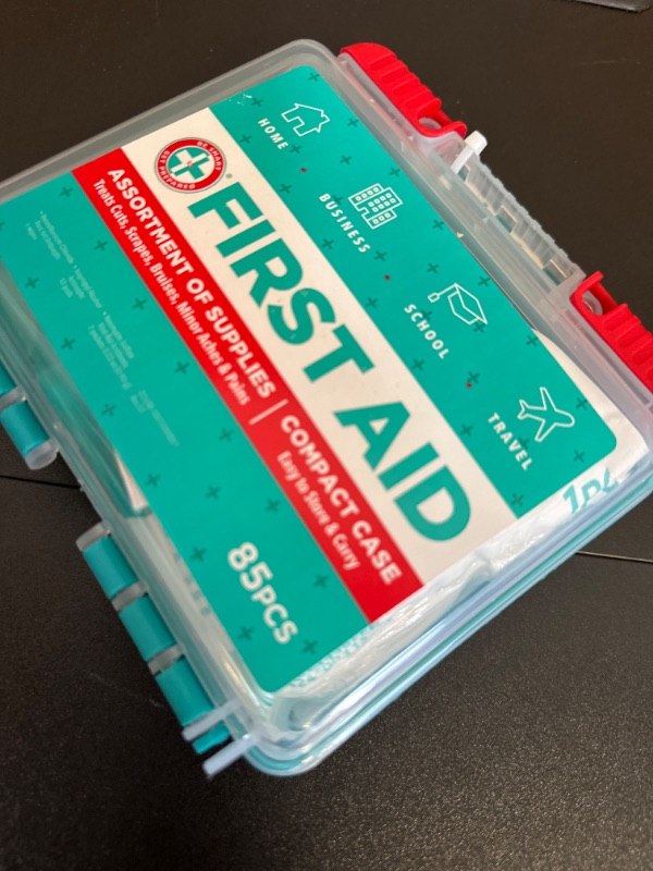 Photo 2 of Be Smart Get Prepared 85 Piece First Aid Kit: Clean, Treat, Protect Minor Cuts, Scrapes. Home, Office, Car, School, Business, Travel, Emergency, Survival, Hunting, Outdoor, Camping & Sports, FSA HSA