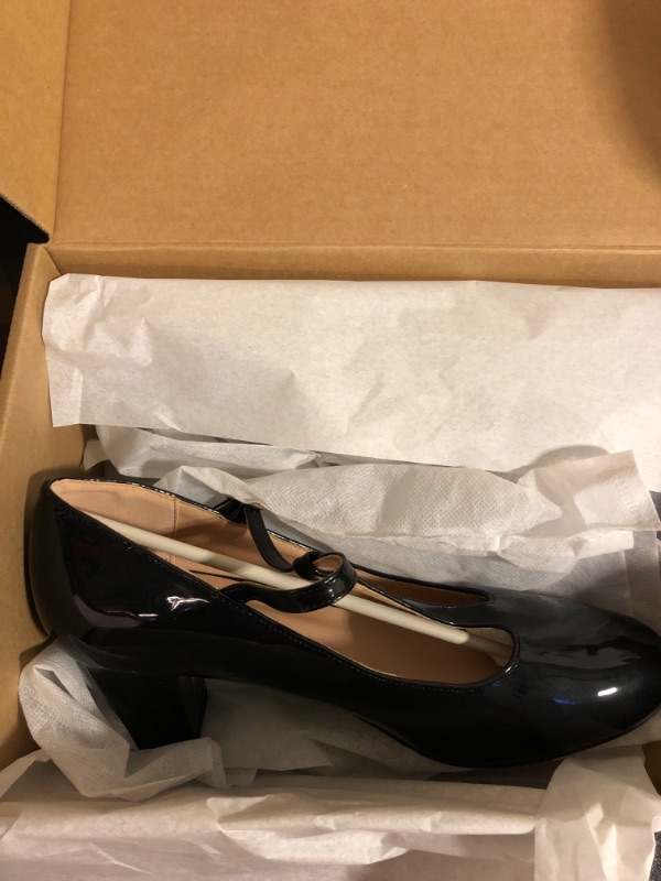 Photo 1 of Size 43--Wniuy T Strap Ankle Strap Round Toe Low Thick Heels Shoes