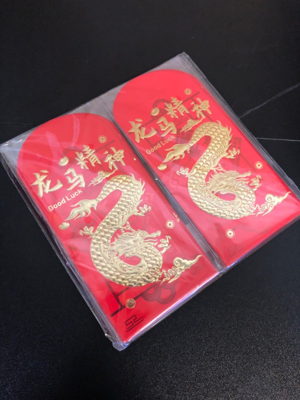 Photo 2 of 36 Pcs Chinese Red Envelopes Lucky Money Envelopes 2024 Chinese New Year Dragon Year Envelope and 60 Pieces Chinese Feng Shui Coins Good Luck Fortune