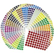 Photo 1 of 4A Color Coding Labels Dot Labels, 16 Colors, 3/4" Round, Removable Labels, Round Labels, 70 Labels/Sheet, 4 Sheets/Color, 4480 Labels Total, 4A LB 1901
