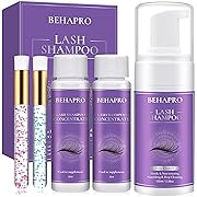 Photo 1 of exp date 07/2026----Lash Cleaning Kit,w/3 Packs Lash Shampoo for Lash Extensions including 2 Pack Concentrate Total 10.14 Oz 2 Brushes for Nourishing & Deep Cleaning,Eyelash Foaming