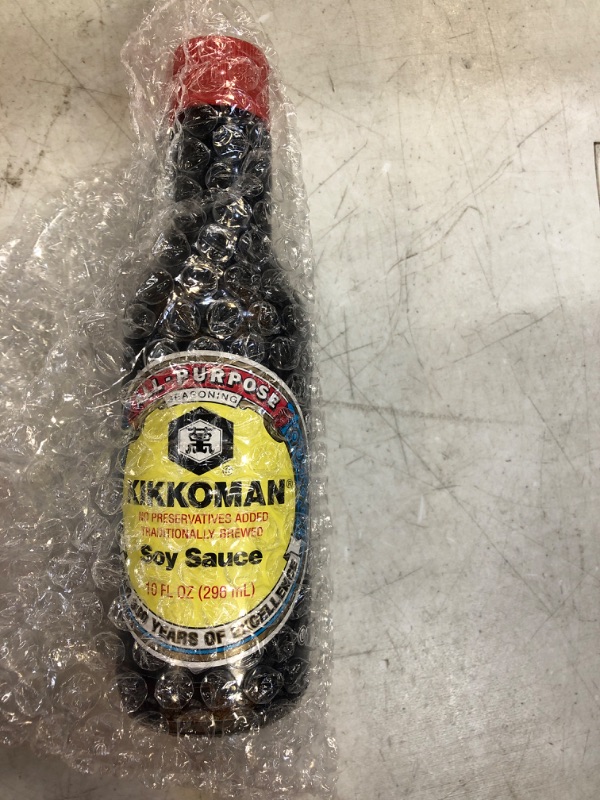 Photo 2 of KIKKOMAN Soy Sauce - All Purpose Seasoning - Traditionally Brewed Soy Sauce No Preservatives Added, No Artificial Colors or Additives - 296 mL