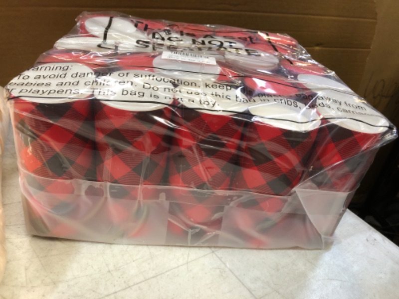 Photo 2 of 24 Pcs Christmas Car Tissues Cylinder with Facial Tissues Xmas Car Tissue Holder Cylinder Red and Black Buffalo Plaid Box of Tissues Travel Tissue Holder Travel Tissue Tubes for Car Home