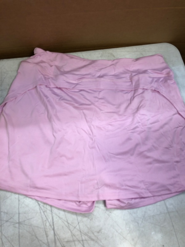 Photo 1 of Size 2XL---Real Essentials Women's Active Skort Lightweight Comfy & Breathable Tennis Golf Skirt -Pink