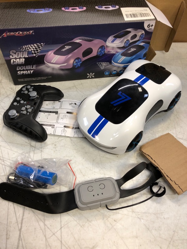 Photo 1 of Remote Control RC Cars Toys: Gesture Drift Stunt Cars, Hand Sensing Control RC Toys for Kids, Birthday Gifts for Boys Girls, 2.4GHz Double Sided 360° off Road Rotating, with Lights Music Spray White