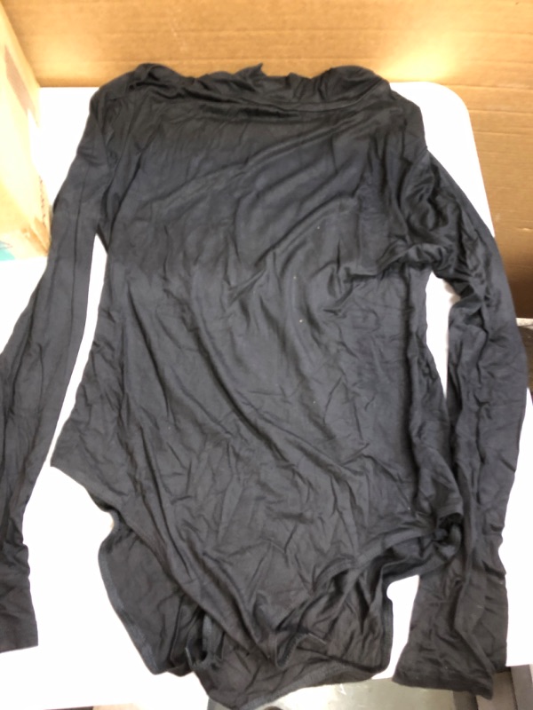 Photo 1 of Size L---Bodysuit Top Long Sleeve-Black