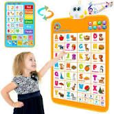 Photo 1 of Electronic Alphabet Wall Chart, Talking ABC, 123s, Music Poster, Kids Learning Toys for Toddlers 1-3, Interactive Educational Toddler Toy, Gifts for Age 1 2 3 4 5 Year Old Boys Girls - Blue Alphabet - Blue