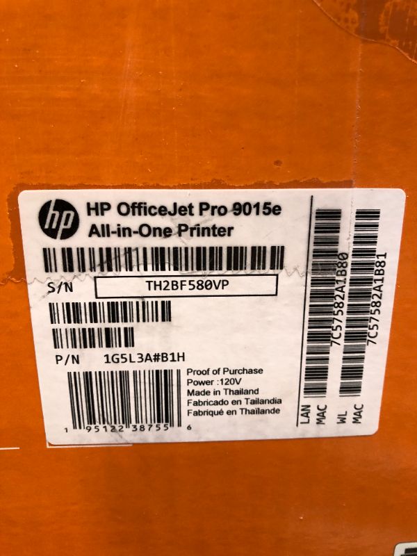 Photo 4 of HP OfficeJet Pro 9015e printer - ink not included