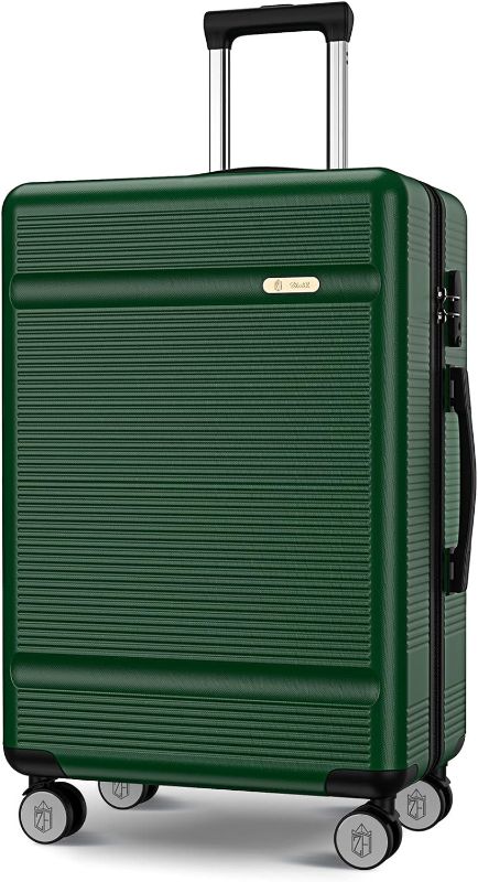 Photo 1 of Zitahli Luggage, Expandable Suitcase Checked Luggage, Hardside Luggage with TSA Lock Spinner Wheels YKK Zippers, 24in (Dark Green)
