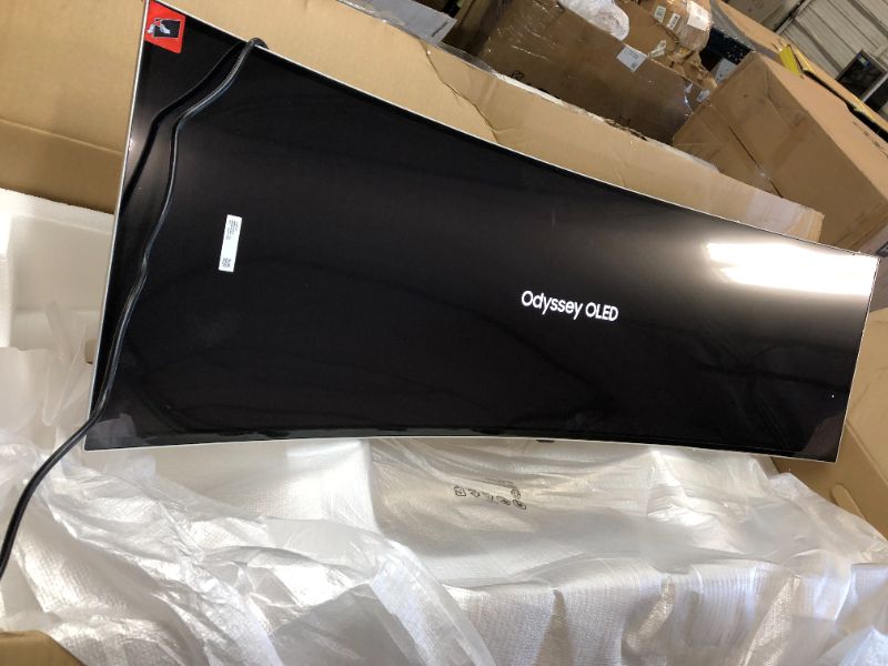 Photo 2 of SAMSUNG 49" Odyssey G93SC Series OLED Curved Gaming Monitor, 240Hz, 0.03ms, Dual QHD, DisplayHDR True Black 400, FreeSync Premium Pro, Height Adjustable Stand, LS49CG932SNXZA, 2023 Aluminum Silver 49-inch OLED G9 Dual QHD, 240Hz, .03ms G2G HDMI and DP Cab