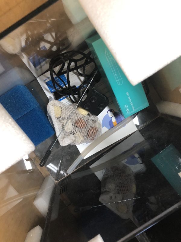 Photo 1 of 10 Gallon Fish Tank, Low Iron Rimless Glass Aquarium with Cleaning Kit Water Changer 10 Gallin Rimless Tank