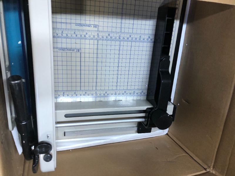 Photo 1 of HFS (R) Heavy Duty Guillotine Paper Cutter 400 Sheet Capacity | Solid Steel Construction (A4-12'' Paper Cutter)