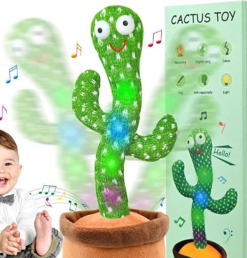 Photo 1 of  Lgouygg Cactus Baby Toys Boy Girl Gifts, Talking Singing Mimicking Cactus Plush Toy With Light Up, Infant Babies Toddler Kids Interac
