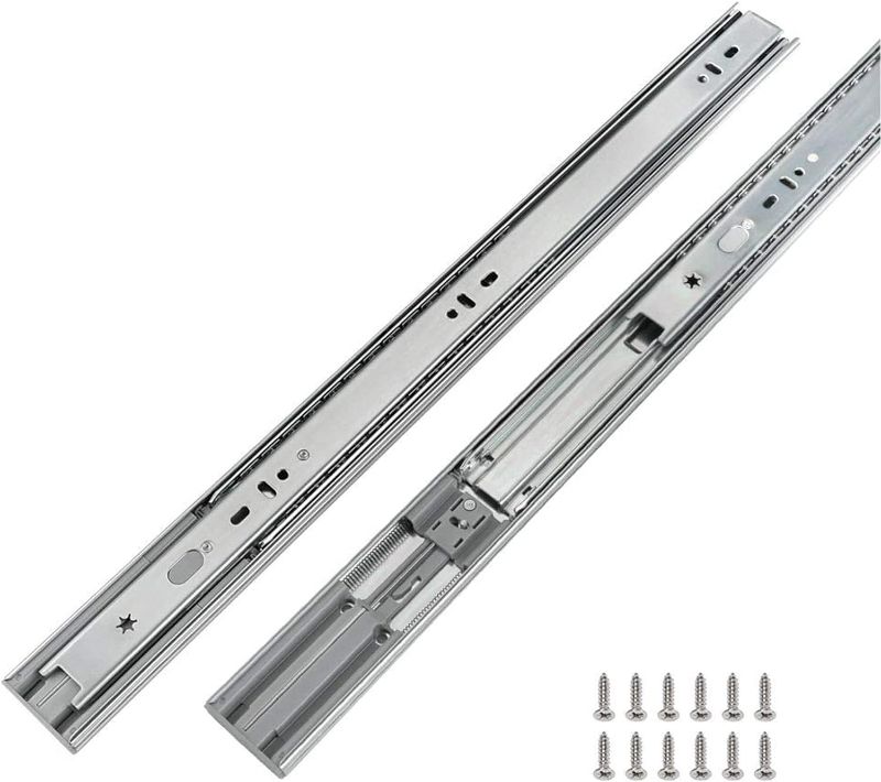 Photo 1 of  LONTAN 1 Pair Soft - Close Metal Drawer Slides 16 Inch Full Extension and Ball Bearing Drawer Slides - SL4502S3-16 Drawer Slides Heavy Duty 100lb Capacity - sealed
