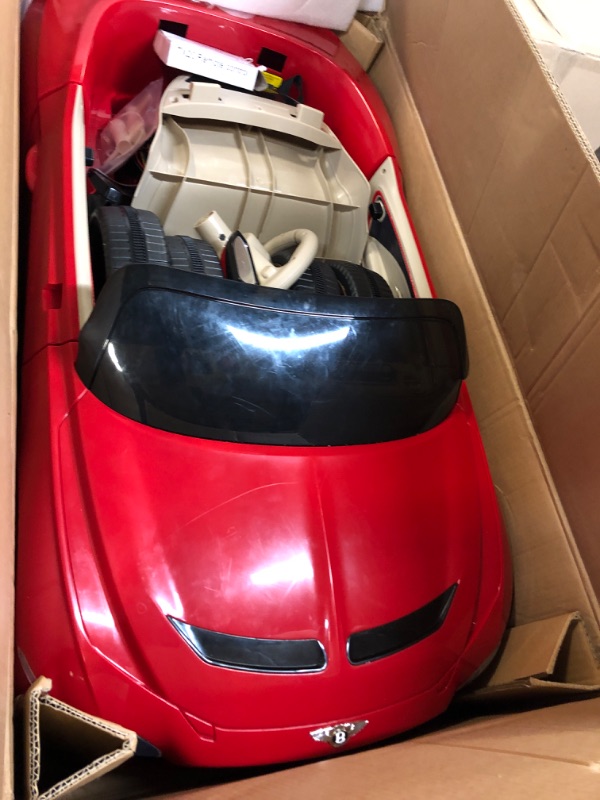 Photo 2 of 12V Ride on Car, Licensed Bentley Bacalar Kids Electric Car w/Parent Remote Control, 3 Speeds, Scissor Doors, Music, LED, Kids Cars to Drive Battery Powered Wheels Gift for Kid (Red)