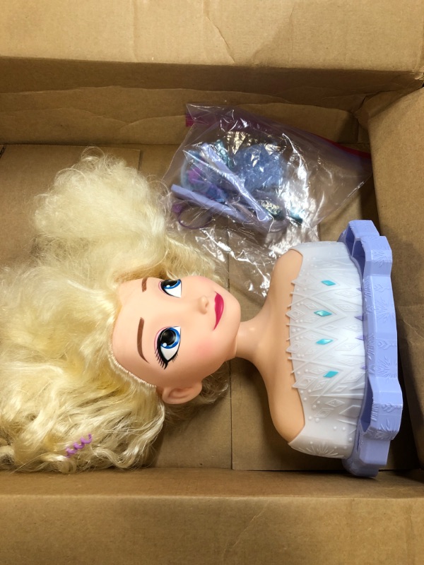 Photo 3 of Disney Frozen Elsa Styling Head, Officially Licensed Kids Toys for Ages 3 Up by Just Play
