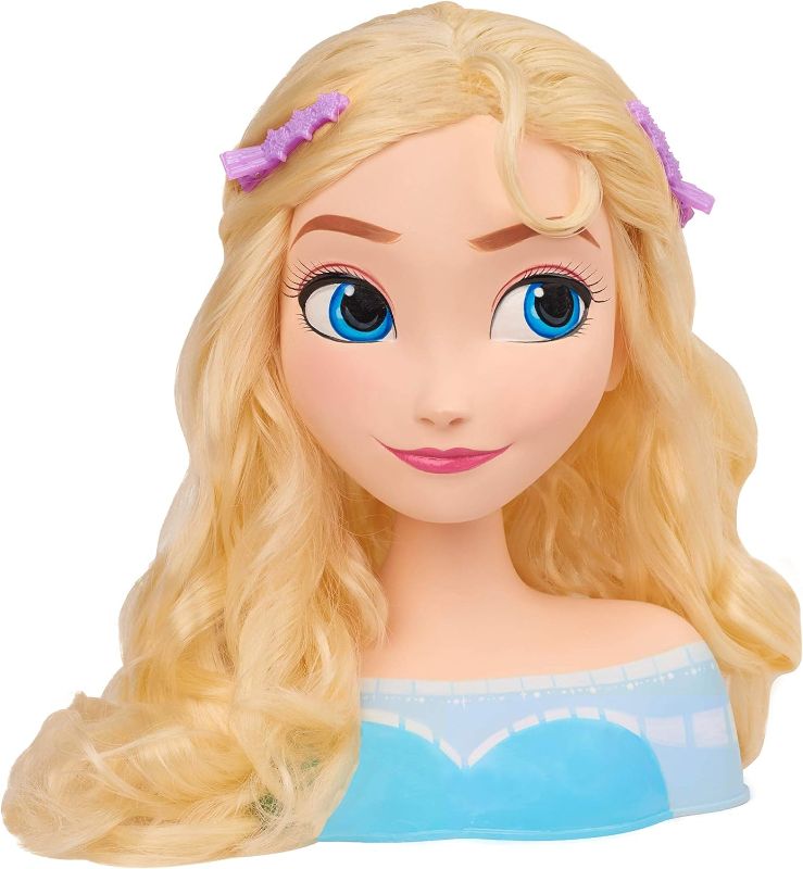 Photo 1 of Disney Frozen Elsa Styling Head, Officially Licensed Kids Toys for Ages 3 Up by Just Play
