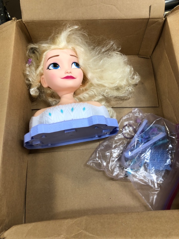 Photo 4 of Disney Frozen Elsa Styling Head, Officially Licensed Kids Toys for Ages 3 Up by Just Play
