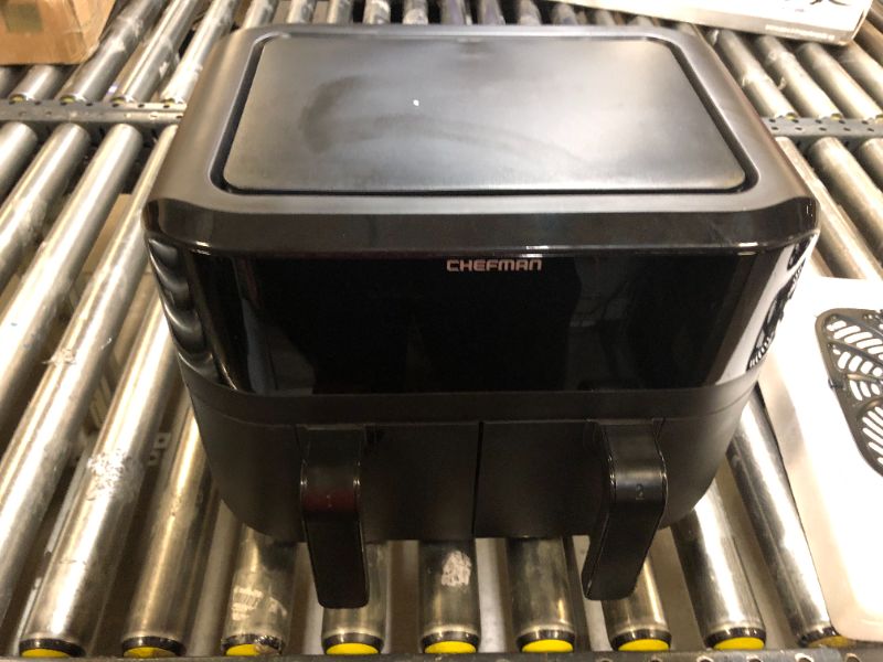 Photo 3 of Chefman TurboFry Touch Dual Air Fryer, Maximize The Healthiest Meals With Double Basket Capacity, One-Touch Digital Controls And Shake Reminder For The Perfect Crispy And Low-Calorie Finish