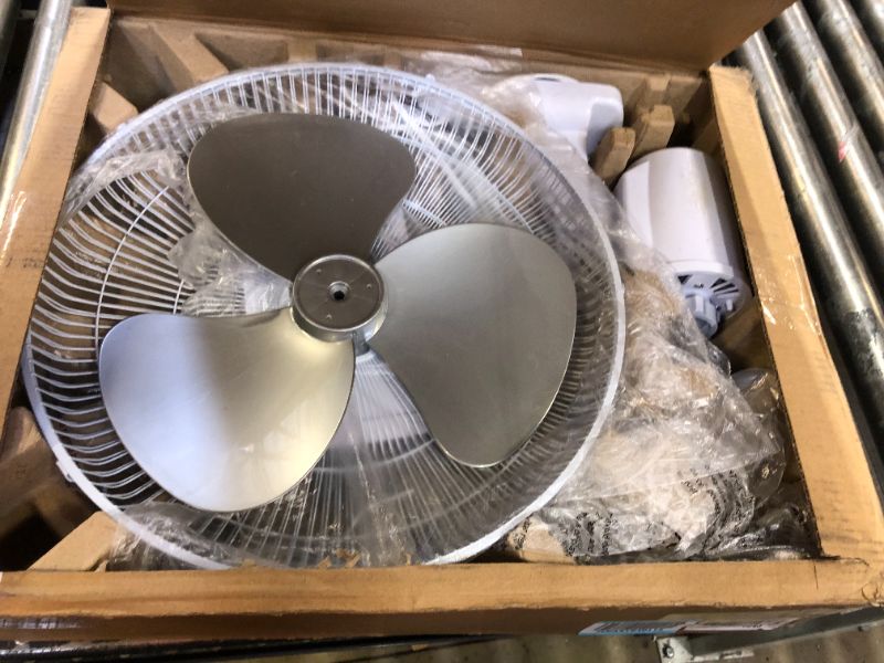 Photo 2 of Comfort Zone Living Comfort 16" WiFi 3-Speed Wall Mount Fan, Timer and Adjustable Tilt, Compatible with iOS/Android/Alexa/Google Assistant 16" With WiFi