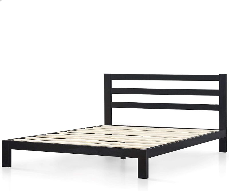Photo 1 of ZINUS Arnav Metal Platform Bed Frame with Headboard, Wood Slat Support, No Box Spring Needed, Easy Assembly, Queen
