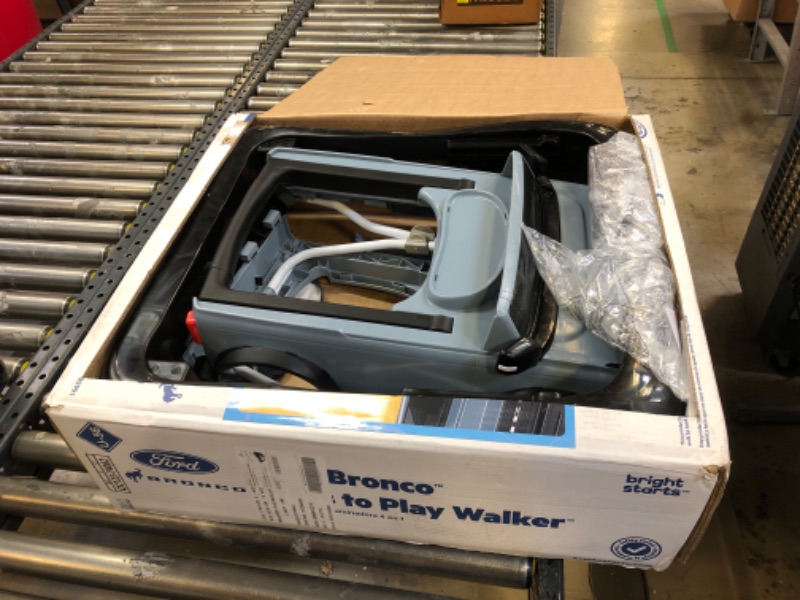 Photo 2 of Bright Starts Ford Bronco 4-in-1 Blue Grey Baby Activity Center & Push Walker with Removable Interactive Steering Wheel -Toy, 6 Months and up Area 51 Blue Bronco