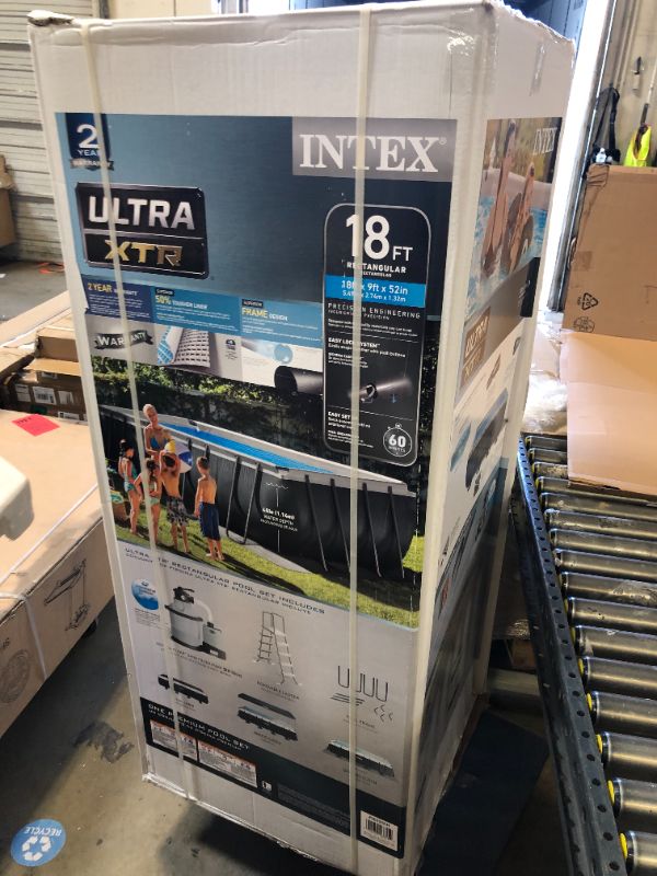 Photo 2 of -FACTORY SEALED- Intex 18Ft X 52In Ultra XTR Rectangular Frame Swimming Pool Set W/Pump Filter Above Ground Pool
