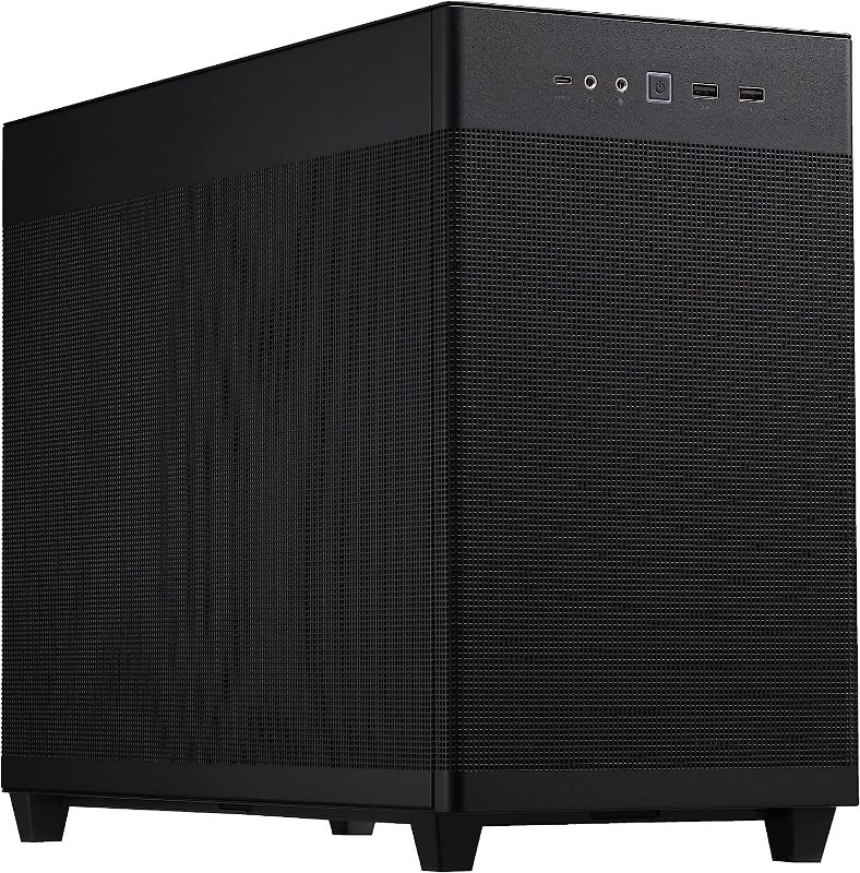 Photo 1 of ASUS Prime AP201 33-Liter MicroATX Black case with Tool-Free Side Panels and a Quasi-Filter mesh, with Support for 360 mm Coolers, Graphics Cards up to 338 mm Long, and Standard ATX PSUs
