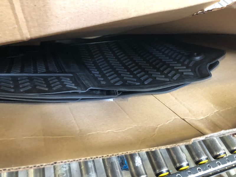 Photo 1 of Fits 2016Hyundai Elantra Floor Mats Front & 2nd Row Seat Liner Set All Weather Full Set Liner (Black)