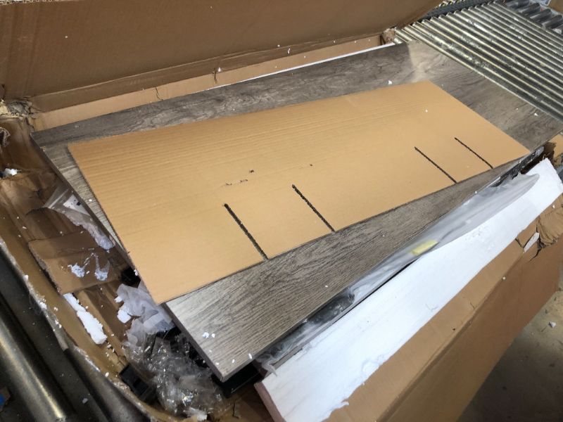 Photo 1 of ODK L Shaped Desk with File Drawer, 75" Reversible L Shaped Computer Desk with Power Outlet & LED Strip, Office Desk with Storage Shelves, Gaming Desk with Monitor Shelf, Corner Desk, Grey Oak 75 Inch Grey Oak