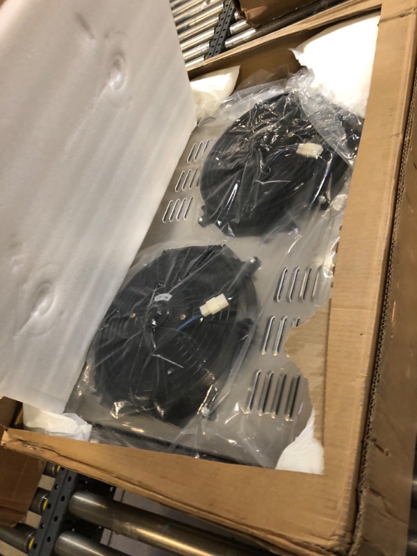 Photo 3 of ALLOYWORKS 4 Row Core Aluminum Radiator Fan Shroud Relay for 1973-1991 Chevy C K Series C10 C20 K10 Truck Pickup GMC C25 C35 C2500 C3500 Radiators(19" Core, Multiple V8 Models, 2 X 12" Fan)
