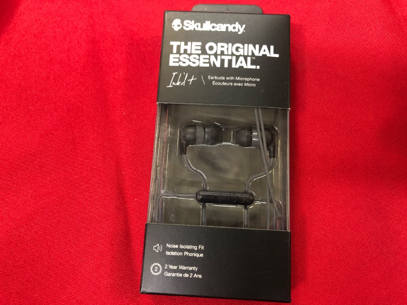 Photo 2 of Skullcandy Ink'd + In-Ear Earbud w/Microphone Noise IsolatingFit -Black
