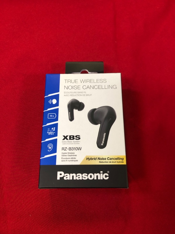 Photo 2 of Panasonic ErgoFit True Wireless Earbuds with Noise Cancelling, in Ear Headphones with XBS Powerful Bass, Bluetooth 5.3, Charging Case - RZ-B310W